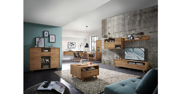 KOMMODE melaminharzbeschichtet Eichefarben - Eichefarben, Design, Holz/Holzwerkstoff (142/120/41cm) - Linea Natura