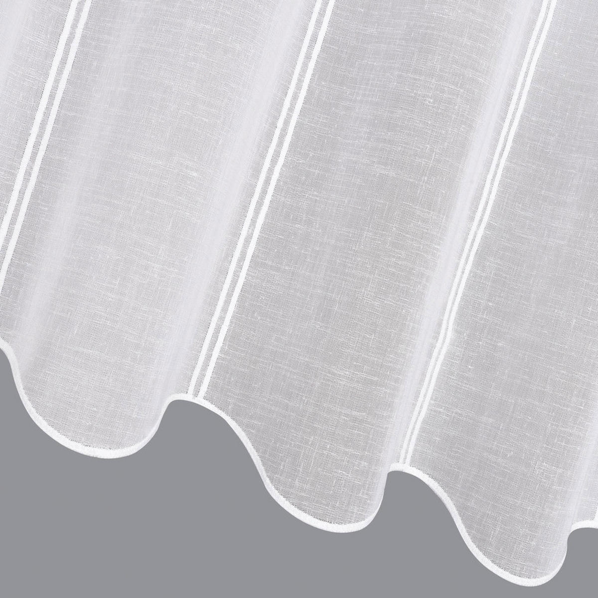 KURZGARDINE  145/45 cm  - Weiß, Basics, Textil (145/45cm)