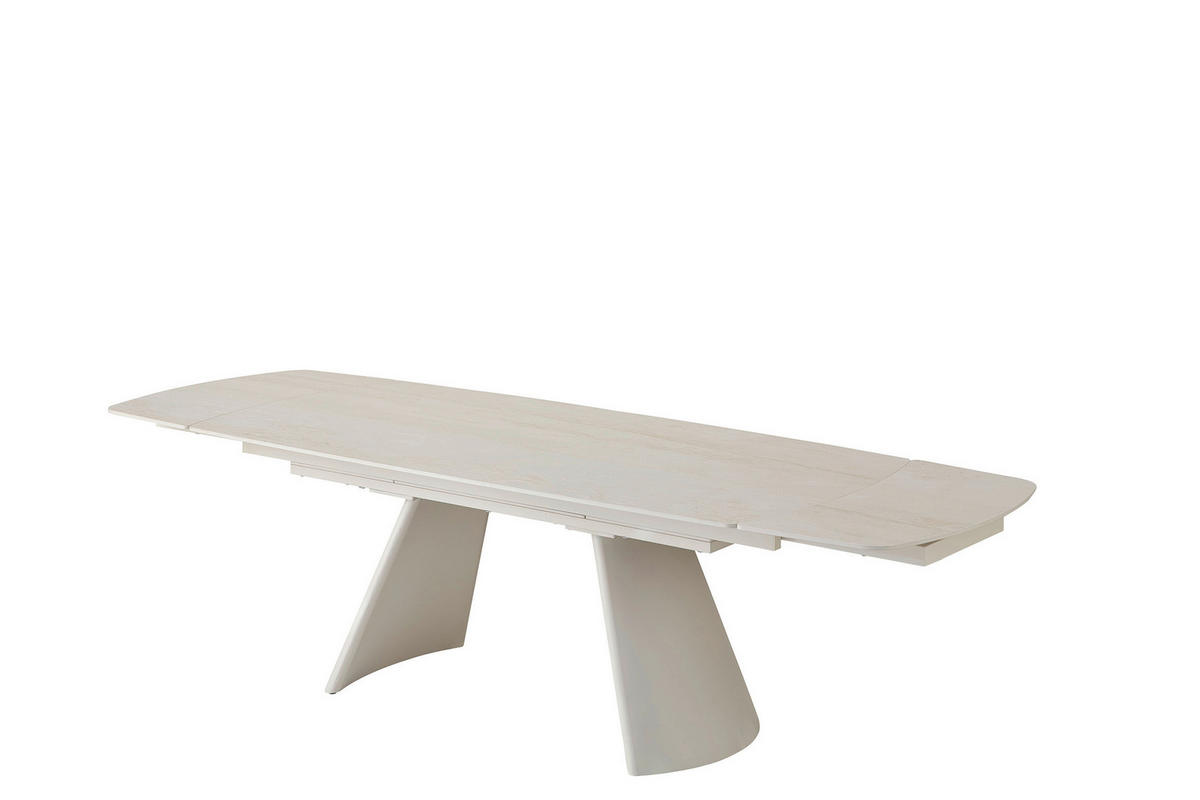 ESSTISCH Beige  ausziehbar  - Beige, MODERN, Keramik/Metall (200/100/100cm) - MID.YOU