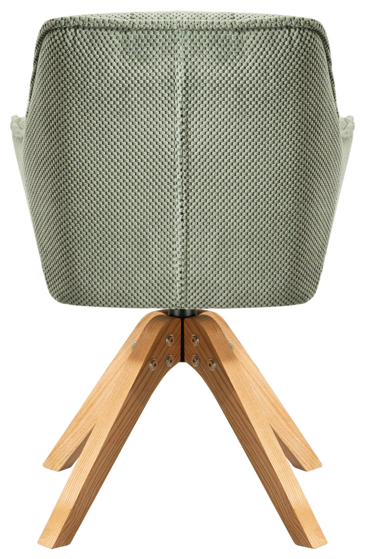 ARMLEHNSTUHL Webstoff  - Eichefarben/Grün, Basics, Holz/Textil (61/85/63cm) - MID.YOU