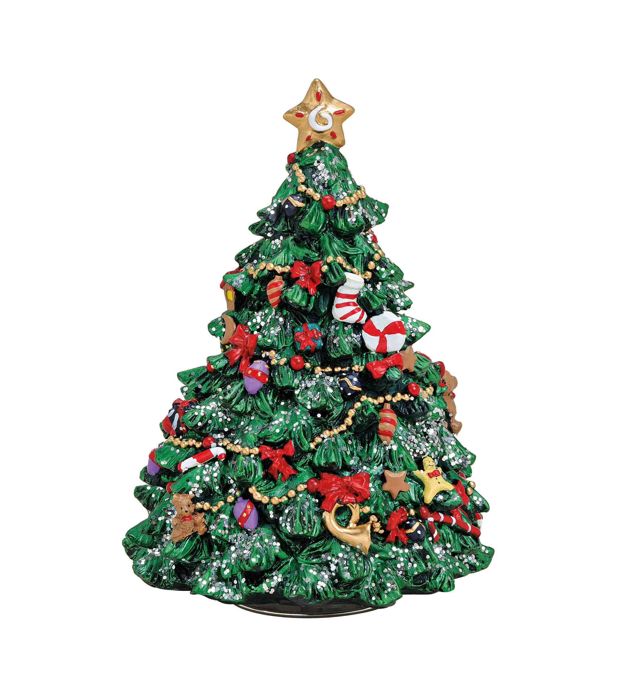 DEKOSPIELUHR  - Rot/Goldfarben, Basics, Kunststoff (16/12/16cm) - X-Mas