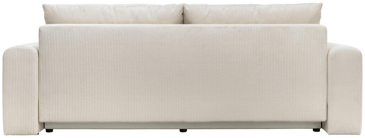 3-SITZER-SOFA MEGA Cord Creme  - Creme/Schwarz, Design, Textil (252cm) - MID.YOU
