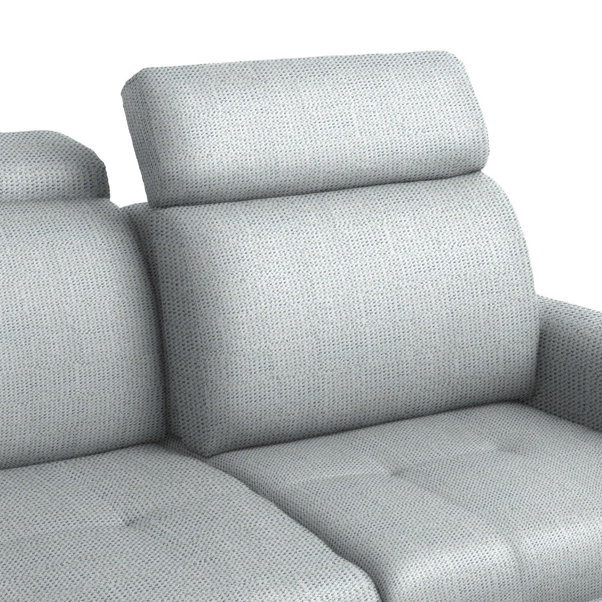 ECKSOFA Struktur Grauweiss  - Schwarz/Grauweiss, Design, Textil/Metall (270/292cm) - Stylife