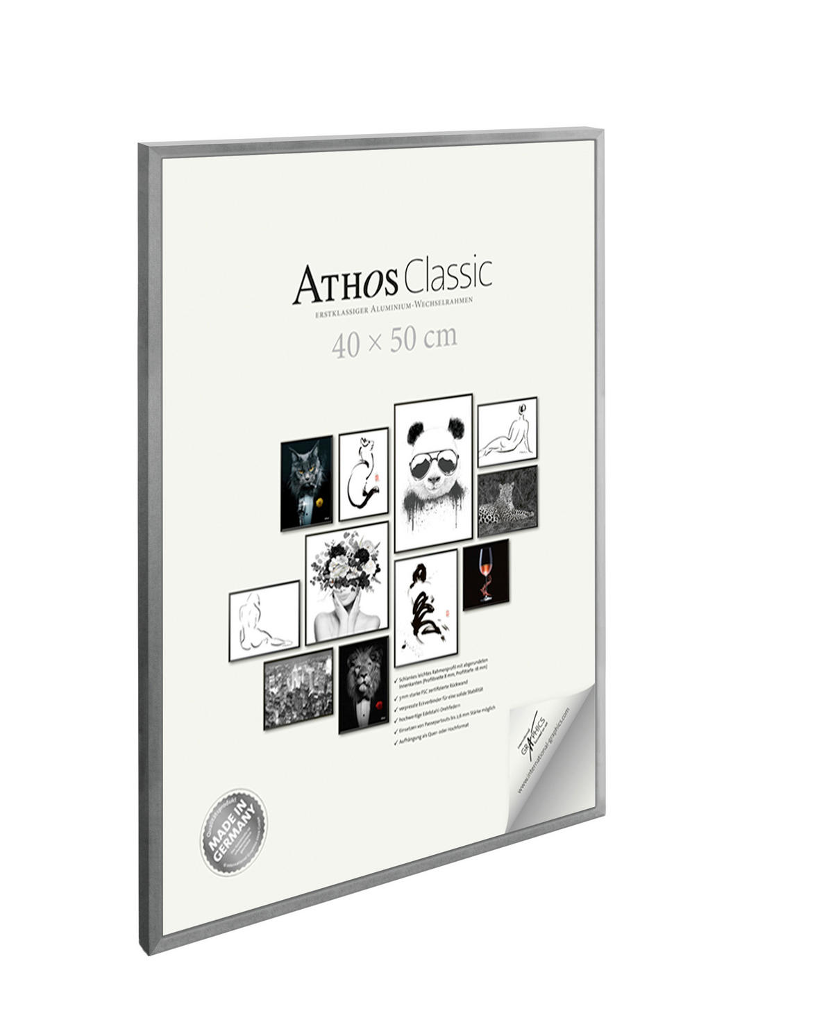 BILDERRAHMEN - Silberfarben, Basics, Papier/Holzwerkstoff (40/50/1,8cm)