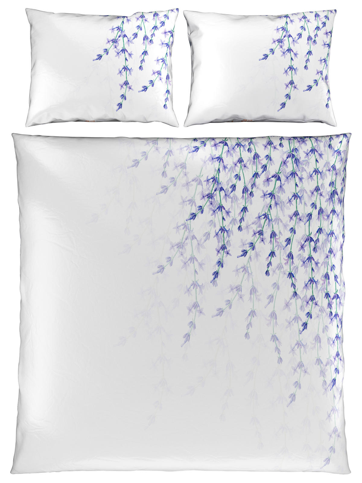 OBOJESTRANSKA POSTELJNINA LAVANDER 200/240 cm saten večbarvno  - večbarvno, Konvencionalno, tekstil (200/240cm) - Esposa