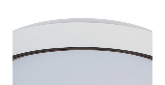 DECKENLEUCHTE 40/7 cm  - Walnussfarben/Schwarz, Trend, Kunststoff/Metall (40/7cm) - Novel