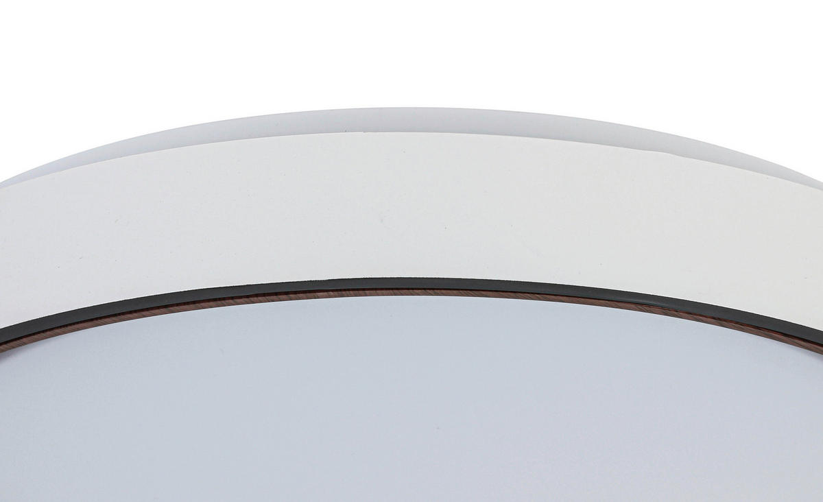 DECKENLEUCHTE  40/7 cm    - Walnussfarben/Schwarz, Trend, Kunststoff/Metall (40/7cm) - Novel