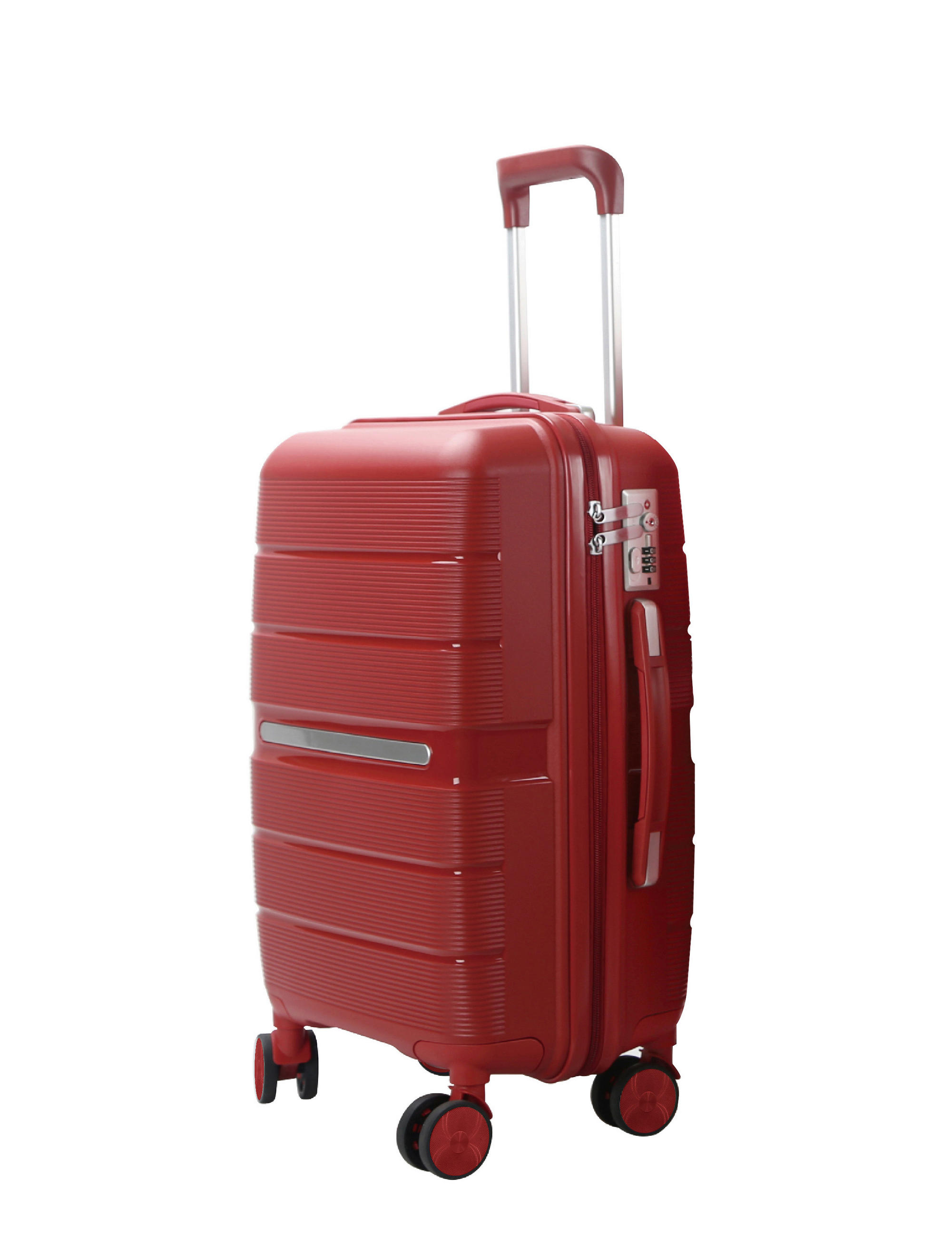 UTAZÓBŐRÖND - borvörös, Design, műanyag/textil (30/74/49cm) - Novel