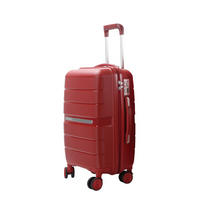 UTAZÓBŐRÖND - borvörös, Design, műanyag/textil (27/66/44cm) - Novel