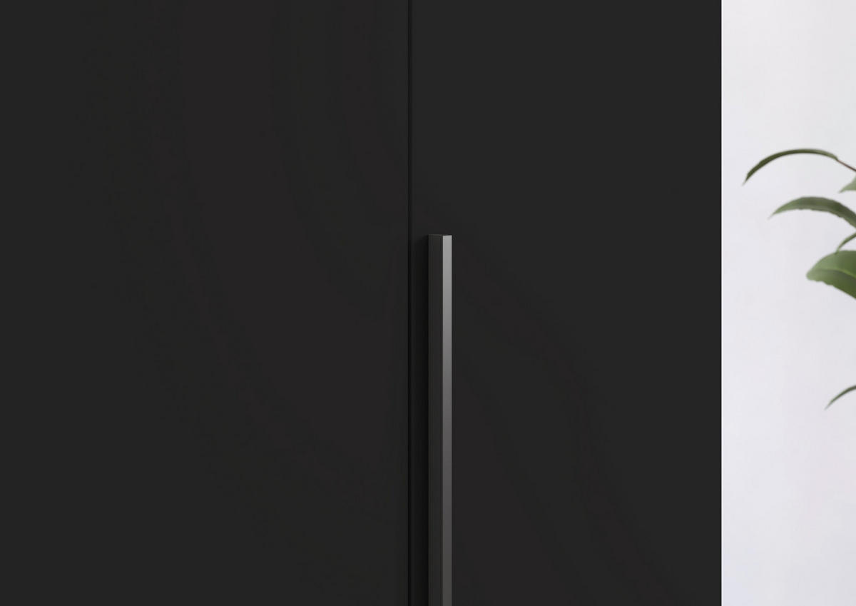 DREHTÜRENSCHRANK 301/223/60 cm,  in Schwarz, 6-türig  - Graphitfarben/Schwarz, Design, Glas/Holzwerkstoff (301/223/60cm) - home24