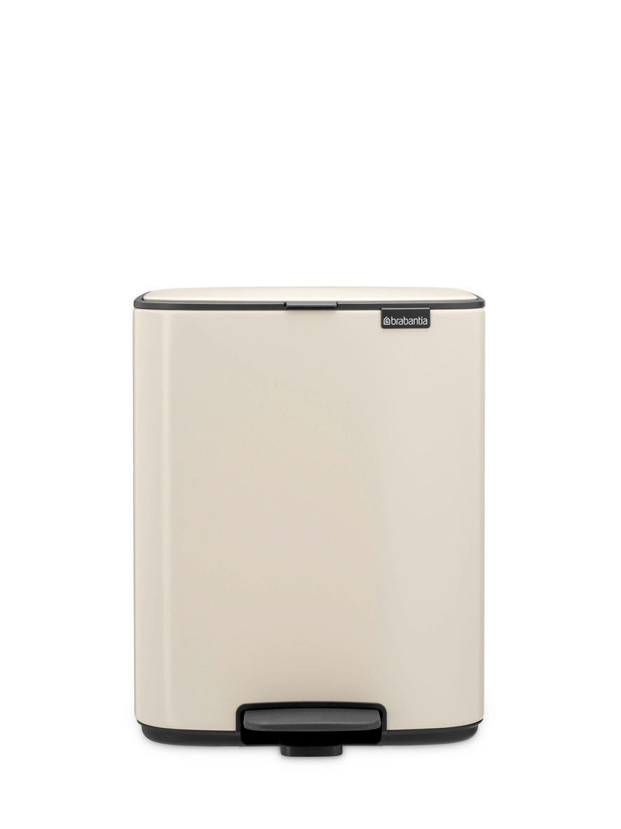 KOŠ S NOŽNOM PAPUČICOM  12 l  Bo  - bež/antracit, Design, metal/plastika (29/36,5/25,5cm) - Brabantia