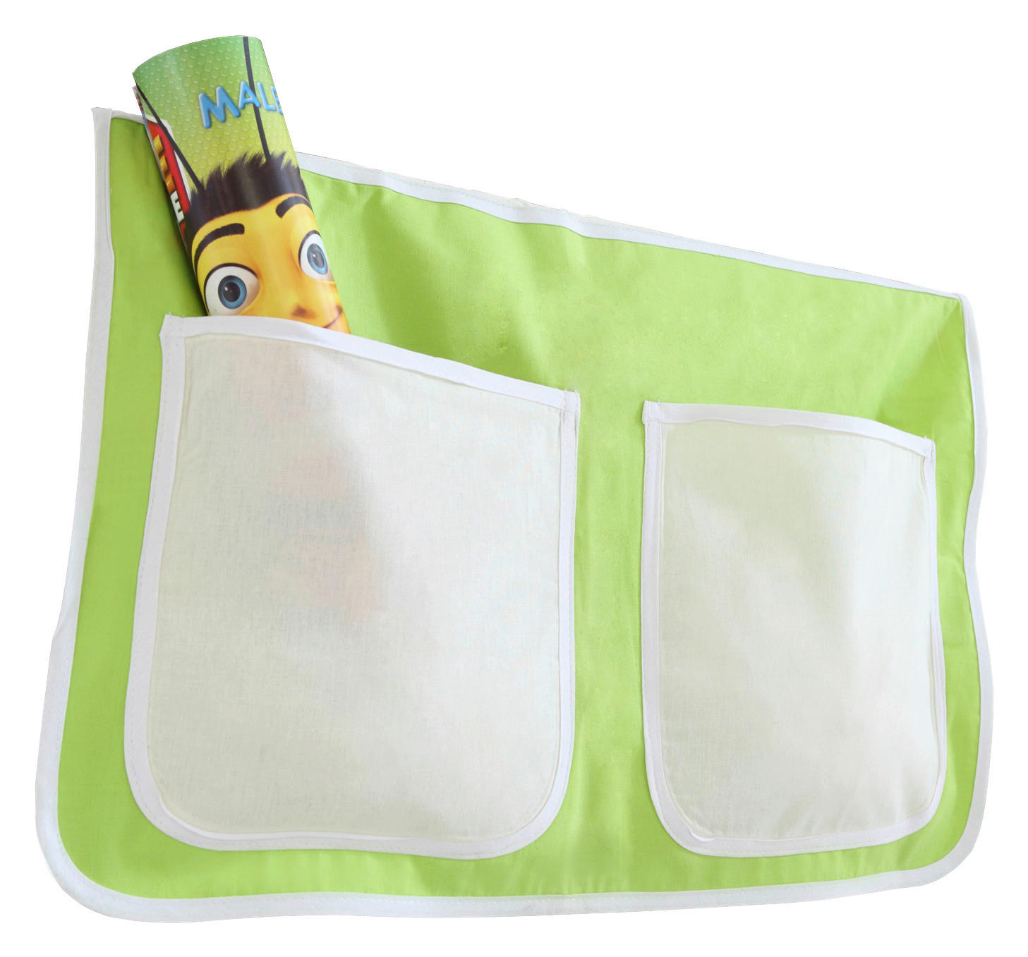 BETTTASCHE - Beige/Grün, KONVENTIONELL, Textil (56/32/2cm) - MID.YOU