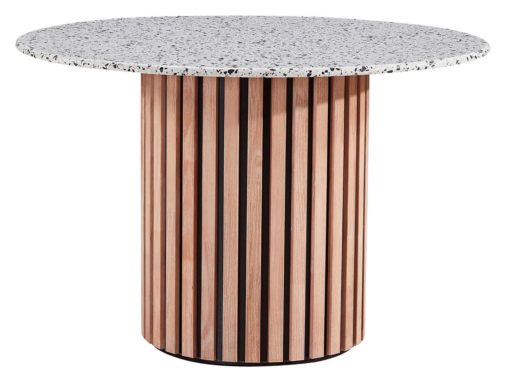 MATBORD i trä, sten 115/115/73 cm - multicolor/naturfärgad, Design, trä/sten (115/115/73cm)