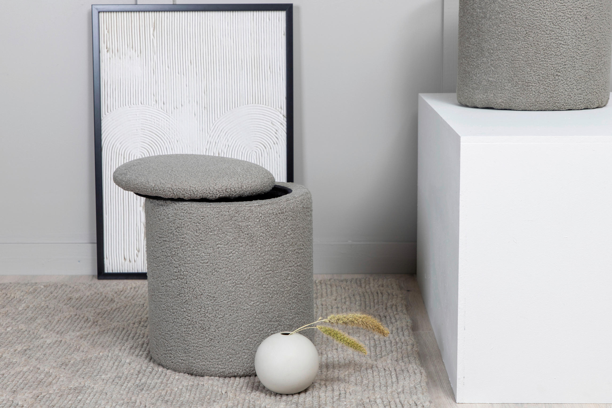POUF in Textil  - Design, Textil (32/40/32cm) - Livetastic