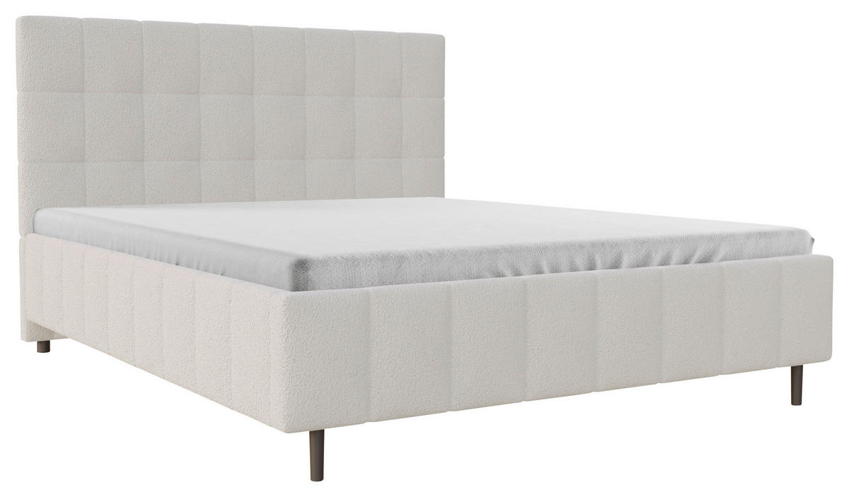 POLSTERBETT 180/200 cm  in Naturfarben  - Schwarz/Naturfarben, Modern, Holz/Textil (180/200cm) - MID.YOU