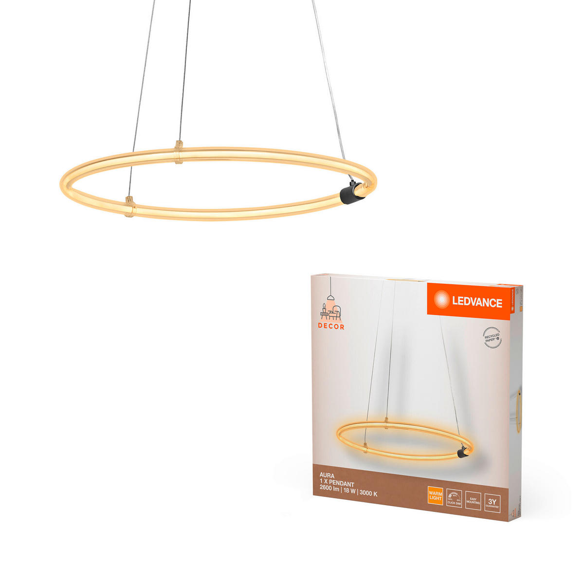 LED-PENDELLEUCHTE 49,8/70 cm  - Dunkelgrau, KONVENTIONELL, Kunststoff (49,8/70cm) - Ledvance