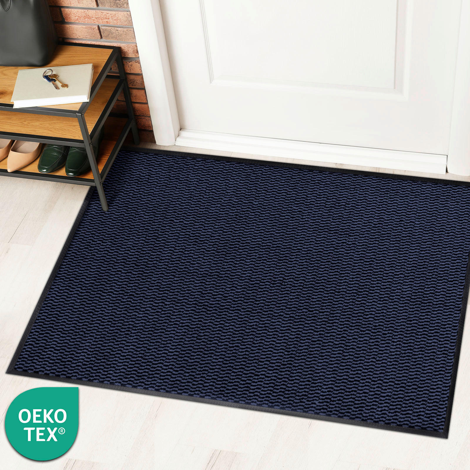 SCHMUTZFANGMATTE  40/60 cm  Blau  - Blau, Basics, Kunststoff/Textil (40/60cm) - Floordirekt