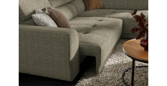 ECKSOFA in Struktur Hellbraun 284/205 cm - Hellbraun/Schwarz, Design, Kunststoff/Textil (284/205cm) - Xora