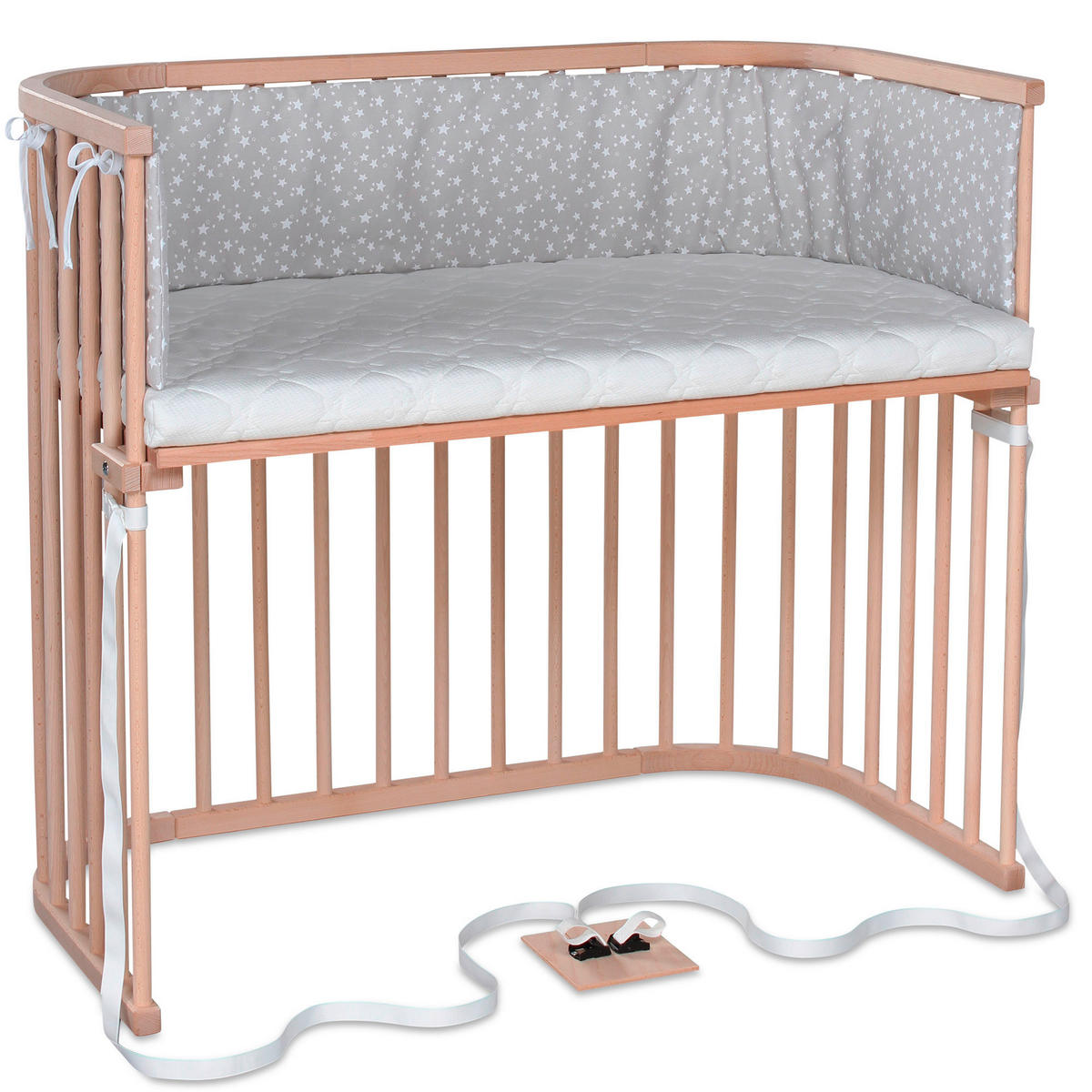 BEISTELLBETT 110/62/96,50 cm  - Naturfarben, Basics, Holz (110/62/96,50cm) - Babybay
