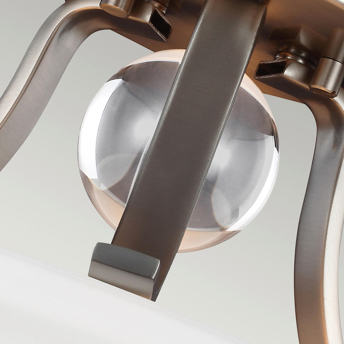 DECKENLEUCHTE  35.2/29.7 cm    - Nickelfarben, Basics, Glas/Metall (35.2/29.7cm) - Elstead Lighting