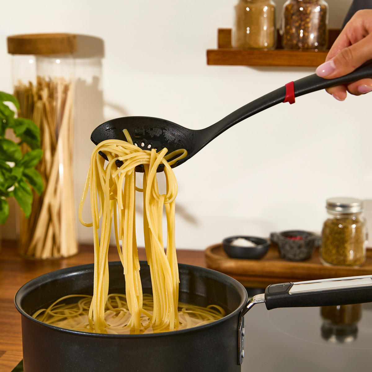 RÜHRLÖFFEL Ingenio  - Schwarz, Basics, Kunststoff (35,4/8/6cm) - Tefal