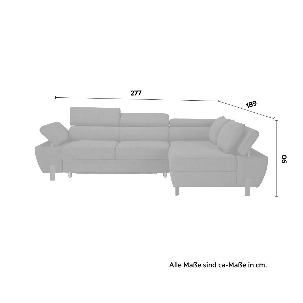 HÖRNSOFFA i vävt tyg mörkblå  - svart/mörkblå, Modern, metall/textil (277/189cm) - MID.YOU