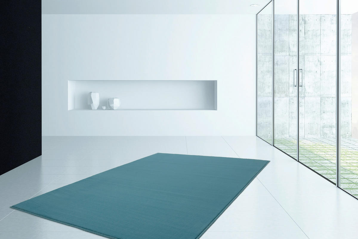 LÄUFER 80/150 cm Passage  - Türkis, Basics, Textil (80/150cm) - Kayoom