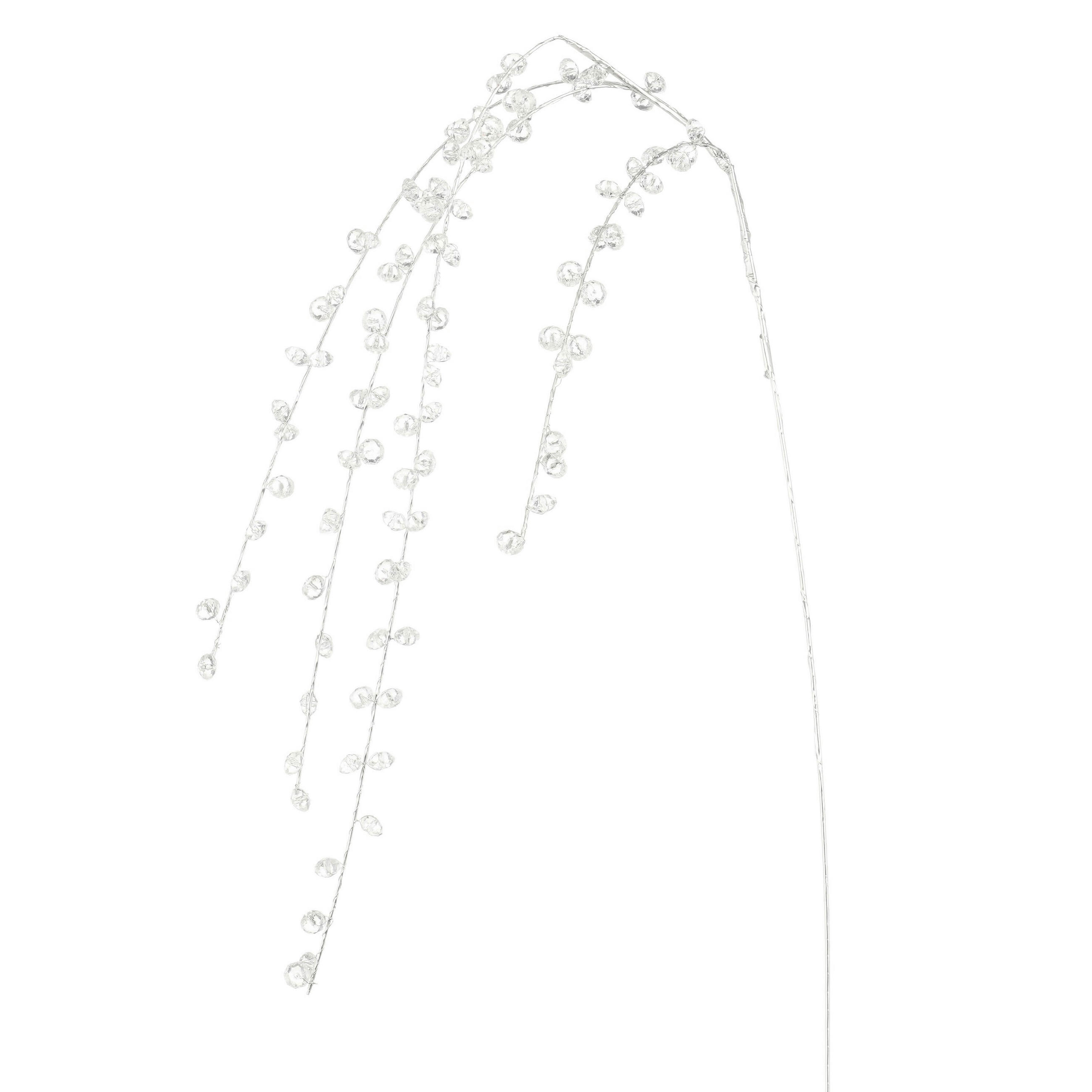 UMETNA ROŽA   116/8/5 cm            - srebrne barve, Basics, tekstil (116/8/5cm)