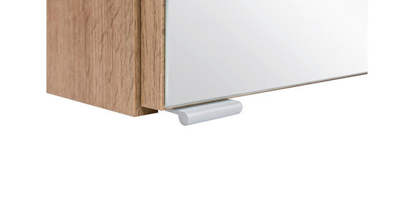SPIEGELSCHRANK 100/64/20 cm - Eiche Wotan/Alufarben, Natur, Glas/Holzwerkstoff (100/64/20cm) - Xora