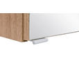 SPIEGELSCHRANK 120/64/20 cm - Eiche Wotan/Alufarben, Natur, Glas/Holzwerkstoff (120/64/20cm) - Xora