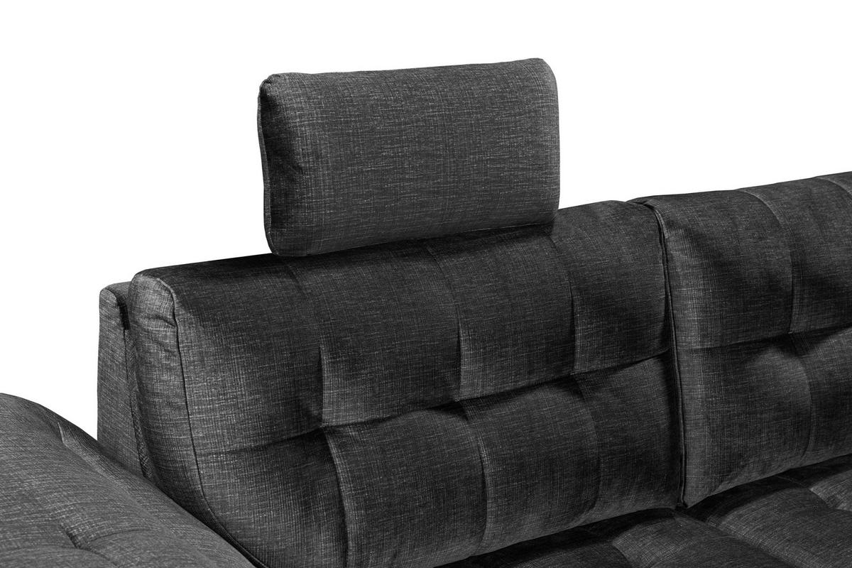 ECKSOFA in Mikrovelours Schwarz  - Schwarz, Konventionell, Kunststoff/Textil (283/217cm) - MID.YOU