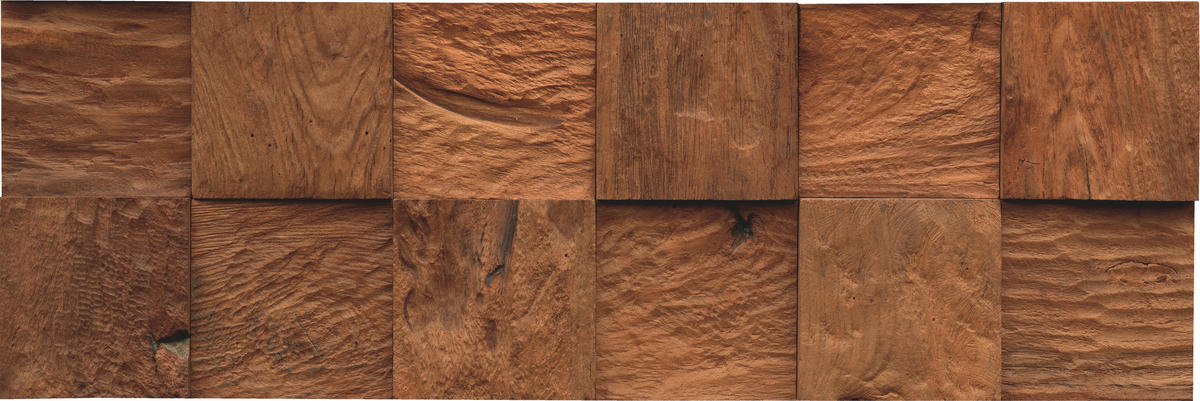 WANDVERKLEIDUNG 10 Stück  - Braun, Basics, Holz (55.2/18.4/2cm)