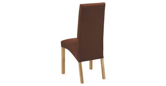 STUHL Lederlook Eichefarben, Kastanienfarben - Kastanienfarben/Eichefarben, KONVENTIONELL, Holz/Textil (47/102/57cm) - Carryhome