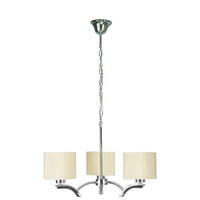 SVJETILJKA VISEĆA    58/58/95 cm    Draga  - boje kroma/krem, Konvencionalno, metal/tekstil (58/58/95cm)