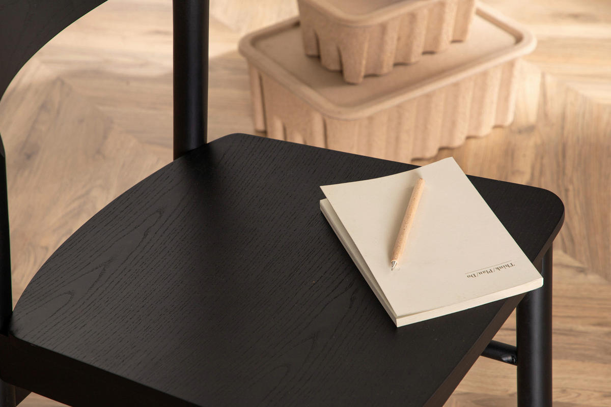 STOLSET 2 styck  - svart, Design, trämaterial/trä (45.5/82/48cm) - Livetastic