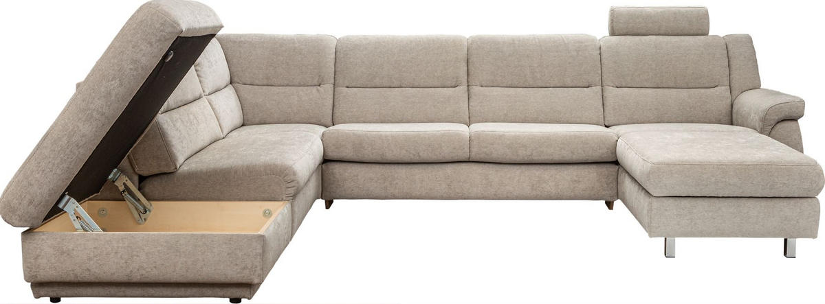 ÜLŐGARNITÚRA textil világosszürke  - világosszürke, Konventionell, műanyag/textil (234/337/165cm) - Himolla