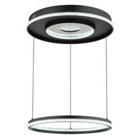 LED-HÄNGLAMPA MARSH 60/12-120 cm  - klar/svart, Design, metall/plast (60/12-120cm) - Globo