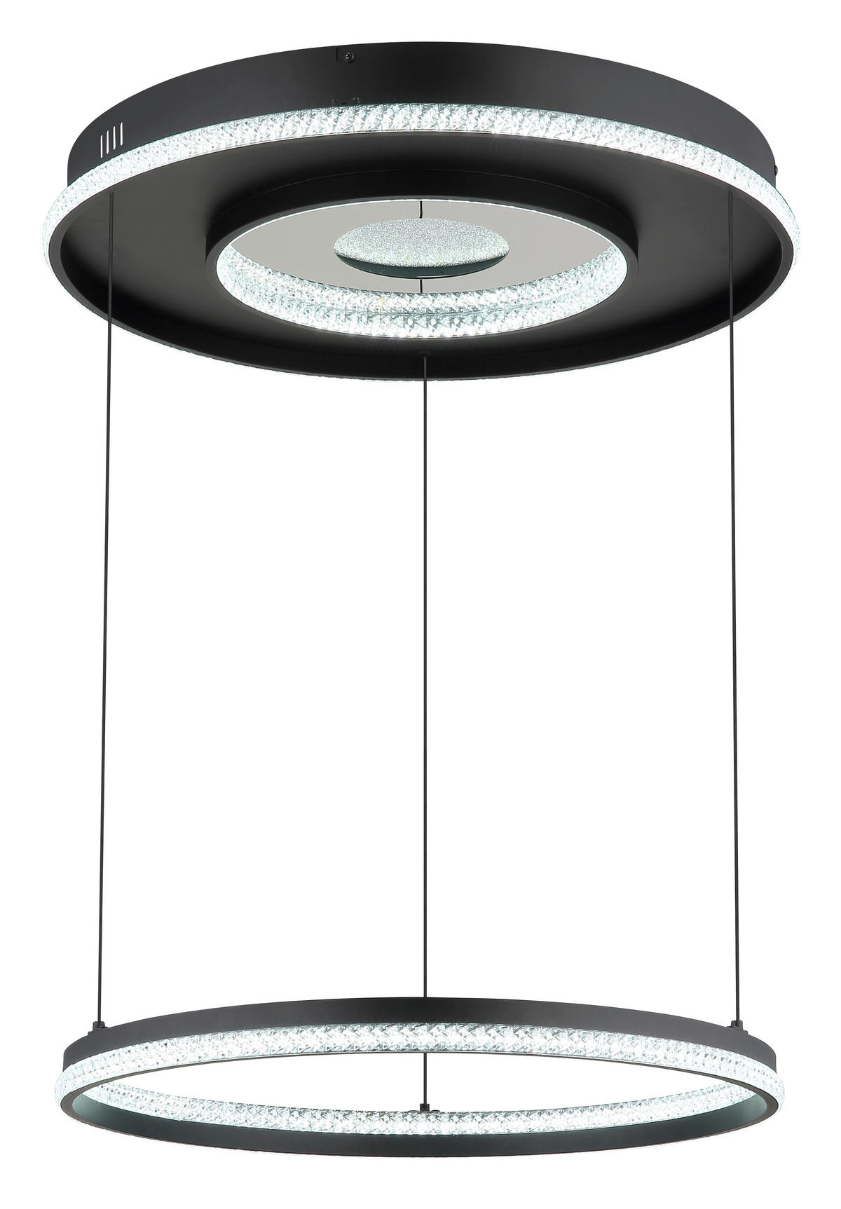 LED-HÄNGLAMPA MARSH 60/12-120 cm  - klar/svart, Design, metall/plast (60/12-120cm) - Globo