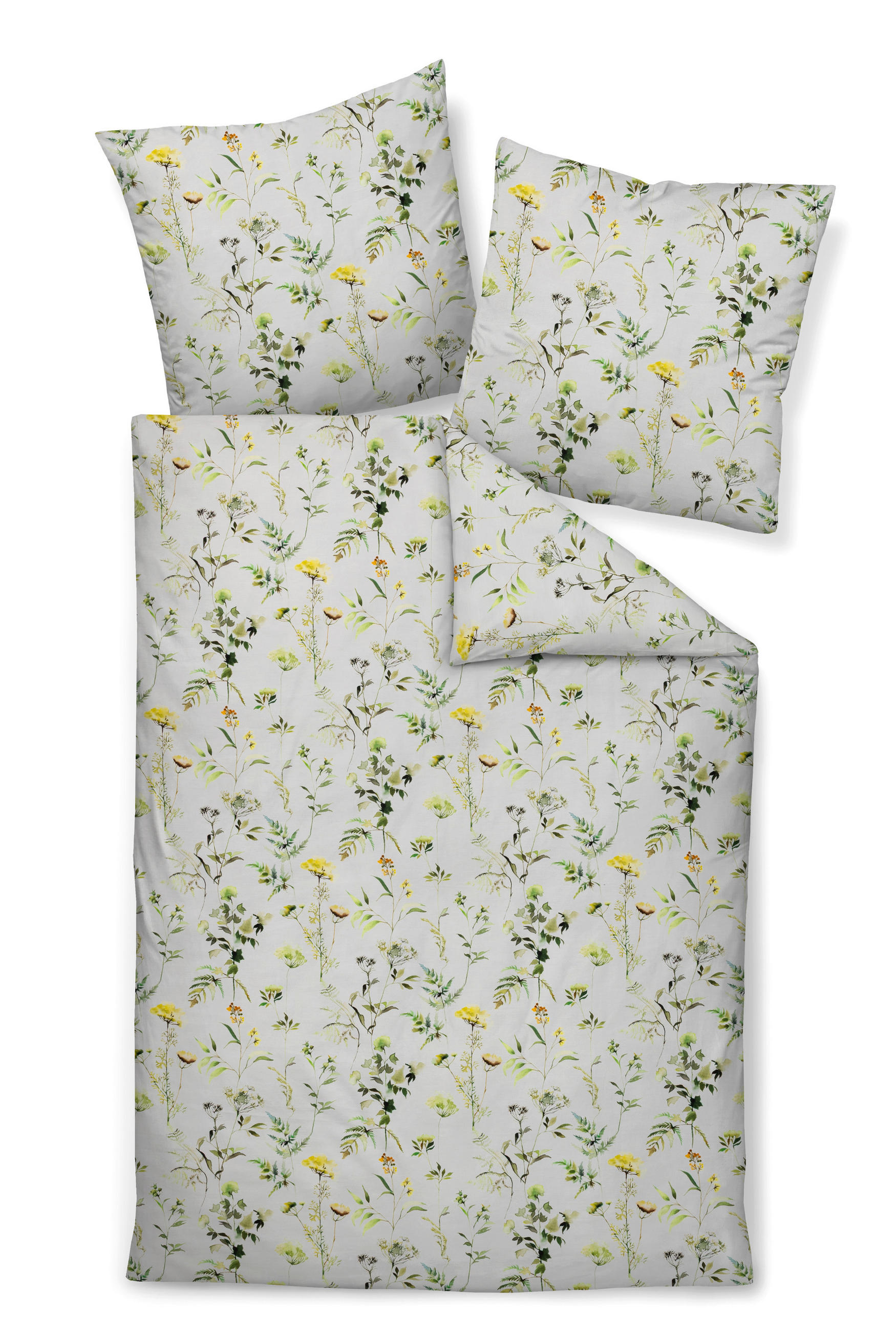 BETTWÄSCHE 2-teilig Makosatin 155/220 cm  - Gelb, Design, Textil (155/220cm) - Janine