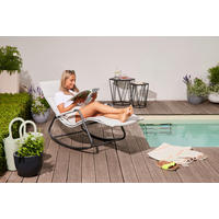 GARTEN-RELAXLIEGE 57/81/143 cm  - Grau, KONVENTIONELL, Kunststoff/Textil (57/81/143cm) - Siena Garden