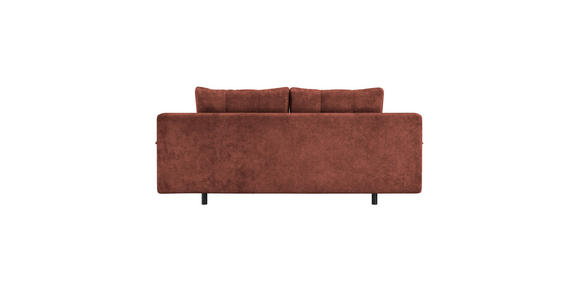 SCHLAFSOFA  mit Liegefunktion, Schlafen auf Sitzhöhe, Rücken echt Chenille Bordeaux  - Bordeaux/Schwarz, KONVENTIONELL, Textil/Metall (203/94/96cm) - Carryhome