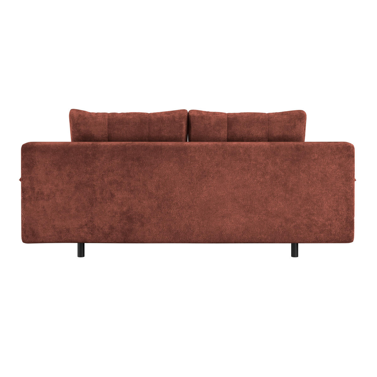 SCHLAFSOFA  mit Liegefunktion, Schlafen auf Sitzhöhe, Rücken echt Chenille Bordeaux  - Bordeaux/Schwarz, KONVENTIONELL, Textil/Metall (203/94/96cm) - Carryhome