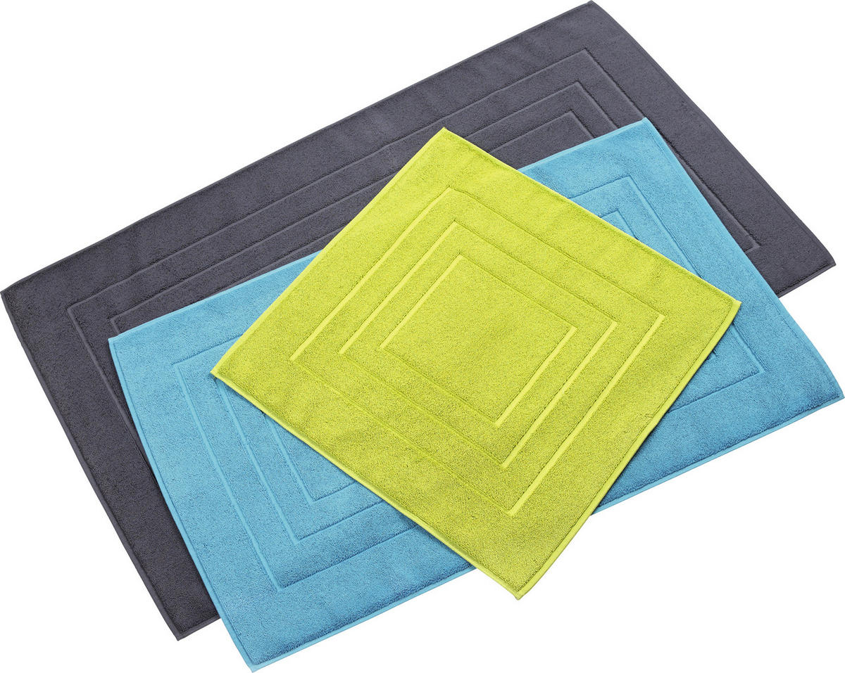BADEMATTE Hellgrün 60/100 cm  - Hellgrün, Basics, Textil (60/100cm) - Vossen