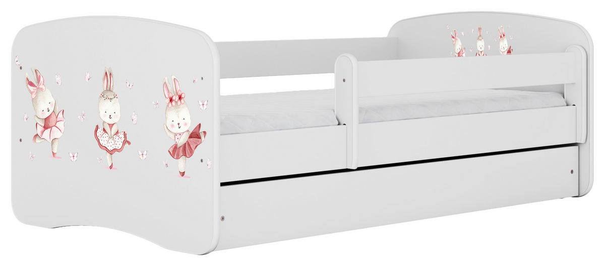 KINDER-/JUNIORBETT 80/160 cm  in Weiß  - Birkefarben/Weiß, MODERN, Holz/Holzwerkstoff (80/160cm) - MID.YOU