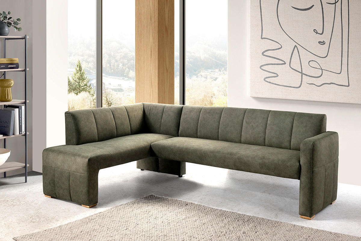 UGAONA KLUPA  zelena   - zelena, Moderno, drvo/tekstil (245/159cm) - Livetastic