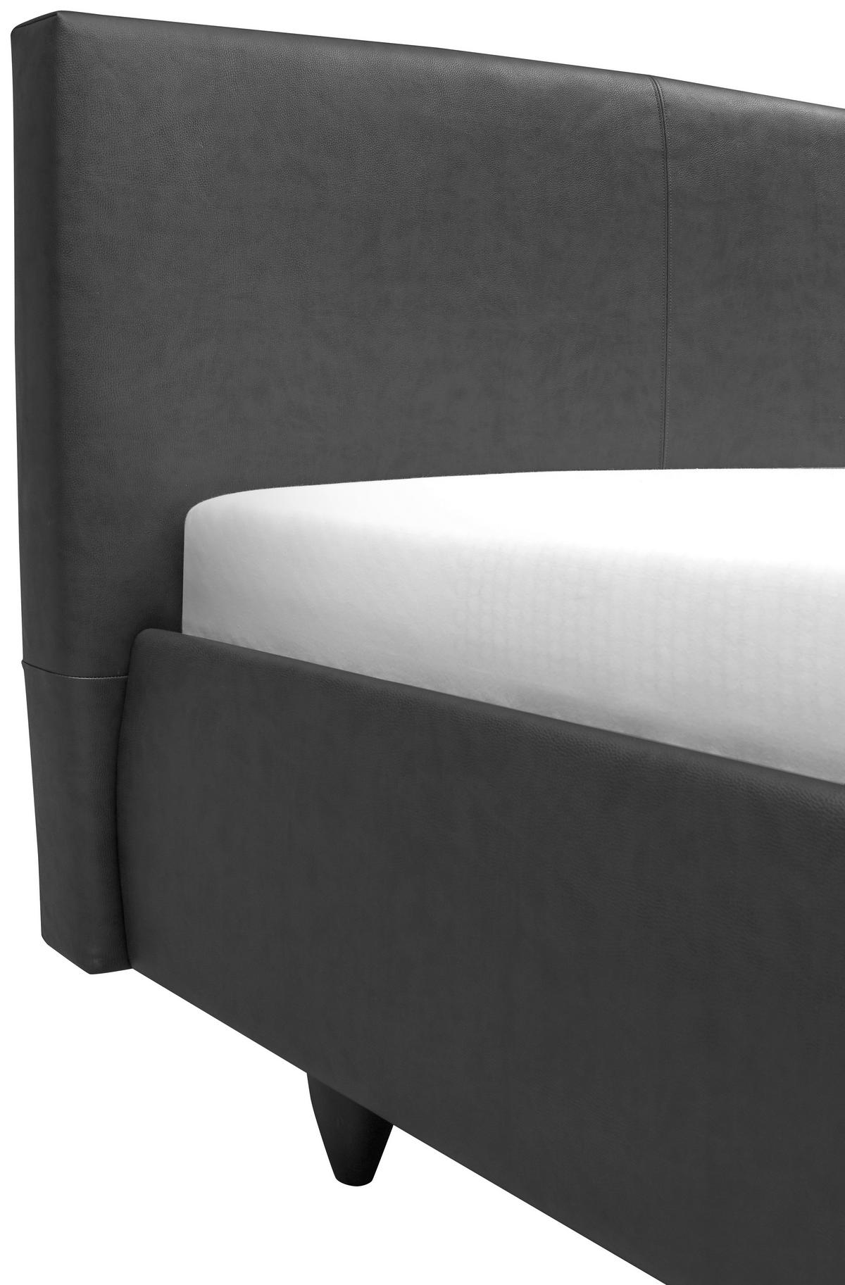 POLSTERBETT 140/200 cm  in Anthrazit  - Anthrazit/Schwarz, Konventionell, Holzwerkstoff/Kunststoff (140/200cm) - RUF Betten