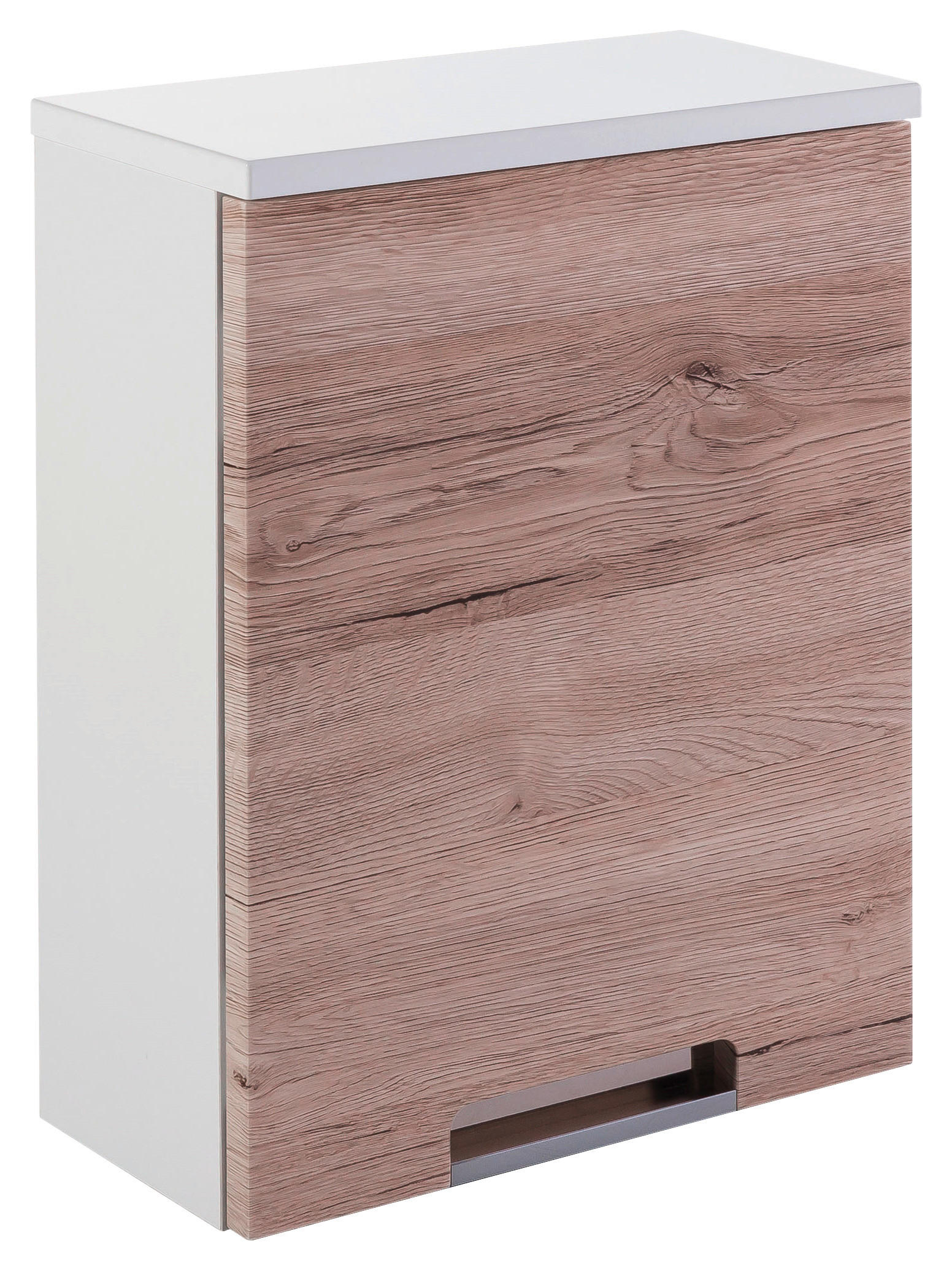 HÄNGESCHRANK 33,0/46,5/16,5 cm  - Chromfarben/Eichefarben, MODERN, Holzwerkstoff/Metall (33,0/46,5/16,5cm) - MID.YOU