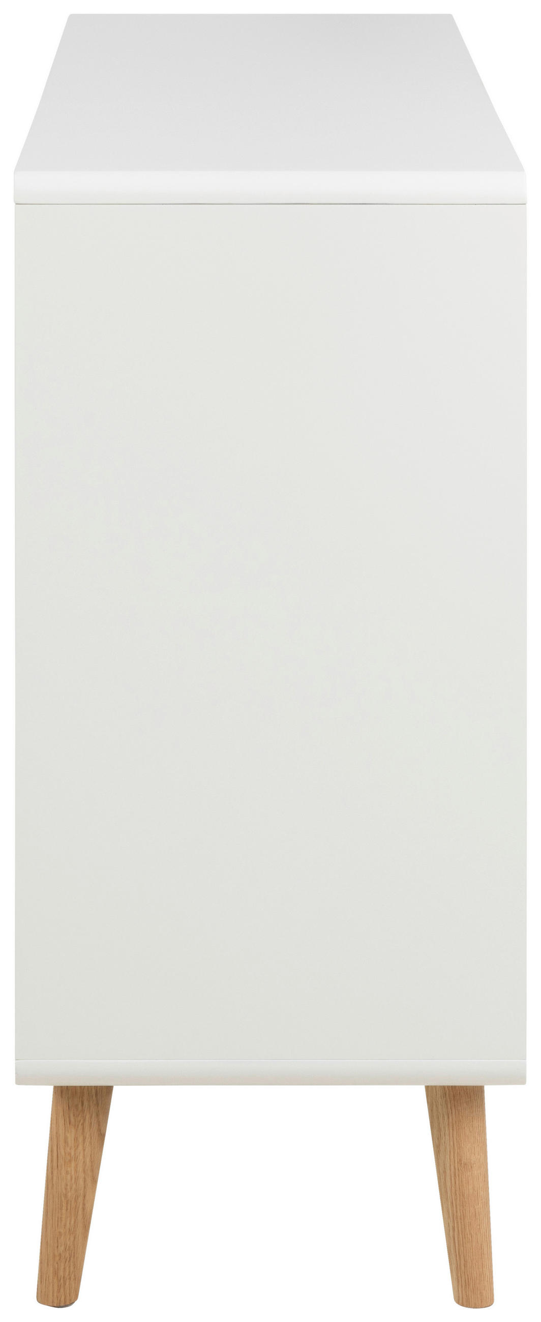 KOMODA, bela, barve hrasta  - barve hrasta/bela, Design, leseni material/les (135/90/40cm) - MID.YOU