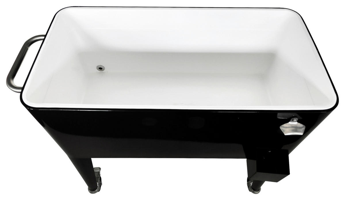 KÜHLBOX AXI RETRO KÜHLER Schwarz  - Schwarz, KONVENTIONELL, Metall (43,00/89,00/92,00cm) - Ambia Garden