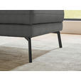 ECKSOFA  in Flachgewebe Dunkelgrau  255-365/175-224 cm  - Dunkelgrau/Schwarz, Design, Textil/Metall (255-365/175-224cm) - Dieter Knoll